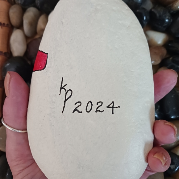 Hand Painted Grinch Rock - Picture 3 of 3